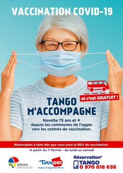 Annexe 1 - Affiche campagne navette vaccination Tango Nîmes Métropole