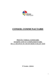 Procès-verbal sommaire modificatif et complémentaire du conseil communautaire du jeudi 16 juillet 2020 - Version accessible