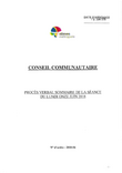 Procès-verbal sommaire du conseil communautaire du lundi 11 juin 2018