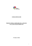 Procès-verbal sommaire du conseil communautaire du lundi 05 février 2018 - Version accessible