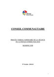 Procès-verbal sommaire modificatif du conseil communautaire du lundi 14 mai 2018 - Version accessible