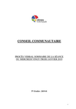 Procès-verbal sommaire du conseil communautaire du mercredi 23 janvier 2019 - Version accessible