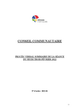 Procès-verbal sommaire du conseil communautaire du jeudi 3 février 2022 - Version accessible