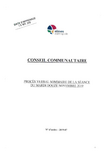 Procès-verbal sommaire du conseil communautaire du lundi 12 décembre 2016