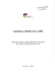 Procès-verbal sommaire du conseil communautaire du lundi 26 mars 2018