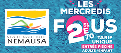 Tous les mercredis du mois de février = tarif entrée piscine unique à 2.70€ pour les adultes et les enfants sur NEMAUSA